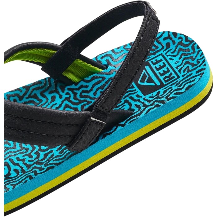 2024 Reef Toddler Little Ahi Flip Flops / Sandals CJ2840 - Blue Coral